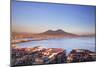 Italy, Campania, Naples. Elevated View of the City with Mount Vesuvius in the Background.-Ken Scicluna-Mounted Photographic Print