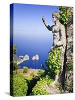 Italy, Campania, Napoli District, Anacapri, Solaro Mount, the Statue of Emperor Augustus, View from-Francesco Iacobelli-Stretched Canvas