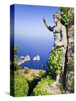 Italy, Campania, Napoli District, Anacapri, Solaro Mount, the Statue of Emperor Augustus, View from-Francesco Iacobelli-Stretched Canvas