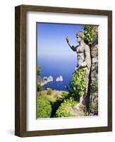 Italy, Campania, Napoli District, Anacapri, Solaro Mount, the Statue of Emperor Augustus, View from-Francesco Iacobelli-Framed Photographic Print