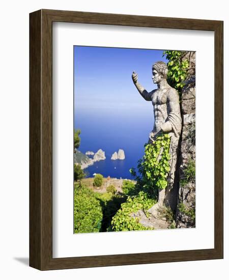 Italy, Campania, Napoli District, Anacapri, Solaro Mount, the Statue of Emperor Augustus, View from-Francesco Iacobelli-Framed Photographic Print