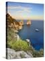 Italy, Campania, Napoli District, Capri, Faraglioni-Francesco Iacobelli-Stretched Canvas