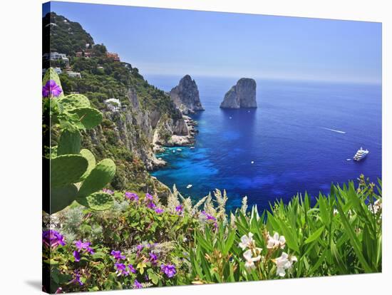 Italy, Campania, Napoli District, Capri, Faraglioni-Francesco Iacobelli-Stretched Canvas