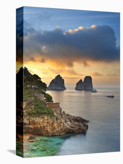 Italy, Campania, Napoli District, Capri, Faraglioni-Francesco Iacobelli-Stretched Canvas