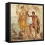 Italy, Campania, Pompeii, Perseus Freeing Andromeda from the House of the Five Skeletons-null-Framed Stretched Canvas