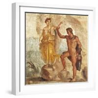 Italy, Campania, Pompeii, Perseus Freeing Andromeda from the House of the Five Skeletons-null-Framed Giclee Print
