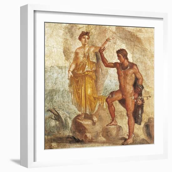 Italy, Campania, Pompeii, Perseus Freeing Andromeda from the House of the Five Skeletons-null-Framed Giclee Print