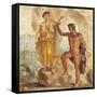 Italy, Campania, Pompeii, Perseus Freeing Andromeda from the House of the Five Skeletons-null-Framed Stretched Canvas
