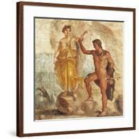 Italy, Campania, Pompeii, Perseus Freeing Andromeda from the House of the Five Skeletons-null-Framed Giclee Print