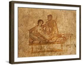 Italy, Campania Region, Naples Province, Pompei, House of Vettii, Erotic Fresco-null-Framed Giclee Print