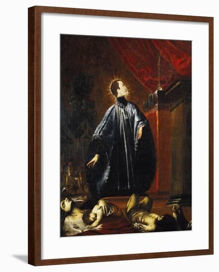 Italy, Castiglione Delle Stiviere, Saint Aloysius Gonzaga Prying for the Plague Victims-null-Framed Giclee Print