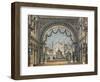 Italy, Catania, Entrance Hall of Castle of Montolino, Set Design for Opera La Straniera-null-Framed Giclee Print