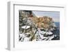 Italy, cinque Terre, Manarola. Snow in Manarola only every 25 years it happens to snow in the cinqu-Catherina Unger-Framed Photographic Print