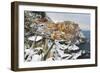 Italy, cinque Terre, Manarola. Snow in Manarola only every 25 years it happens to snow in the cinqu-Catherina Unger-Framed Photographic Print