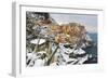 Italy, cinque Terre, Manarola. Snow in Manarola only every 25 years it happens to snow in the cinqu-Catherina Unger-Framed Photographic Print