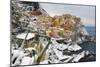Italy, cinque Terre, Manarola. Snow in Manarola only every 25 years it happens to snow in the cinqu-Catherina Unger-Mounted Photographic Print