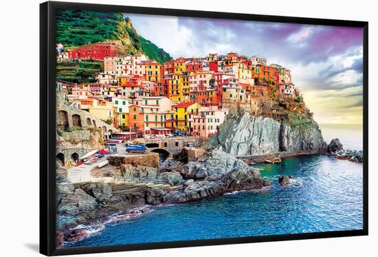 Italy Cinque Terre Manarola-null-Framed Poster