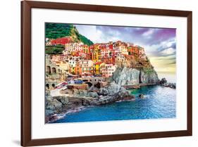 Italy Cinque Terre Manarola-null-Framed Poster