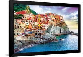 Italy Cinque Terre Manarola-null-Framed Poster