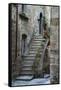 Italy, Civita de Bagnoregio Staircase-John Ford-Framed Stretched Canvas