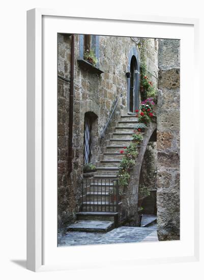 Italy, Civita de Bagnoregio Staircase-John Ford-Framed Photographic Print