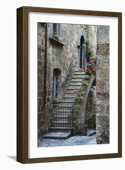 Italy, Civita de Bagnoregio Staircase-John Ford-Framed Photographic Print