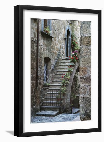 Italy, Civita de Bagnoregio Staircase-John Ford-Framed Photographic Print