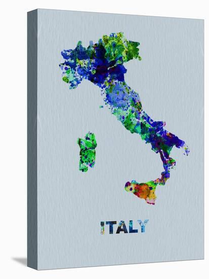 Italy Color Splatter Map-NaxArt-Stretched Canvas