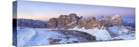 Italy, Cortina D'Ampezzo, Winter Sunset on Tofana Di Rozes-Anne Maenurm-Stretched Canvas
