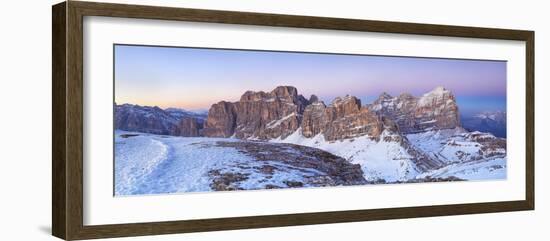 Italy, Cortina D'Ampezzo, Winter Sunset on Tofana Di Rozes-Anne Maenurm-Framed Photographic Print