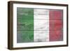 Italy Country Flag - Barnwood Painting-Lantern Press-Framed Art Print