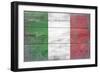 Italy Country Flag - Barnwood Painting-Lantern Press-Framed Art Print