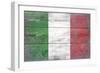 Italy Country Flag - Barnwood Painting-Lantern Press-Framed Art Print