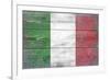 Italy Country Flag - Barnwood Painting-Lantern Press-Framed Art Print