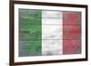 Italy Country Flag - Barnwood Painting-Lantern Press-Framed Art Print