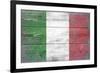 Italy Country Flag - Barnwood Painting-Lantern Press-Framed Art Print