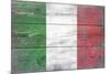 Italy Country Flag - Barnwood Painting-Lantern Press-Mounted Art Print