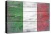 Italy Country Flag - Barnwood Painting-Lantern Press-Stretched Canvas