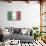 Italy Country Flag - Barnwood Painting-Lantern Press-Art Print displayed on a wall