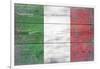 Italy Country Flag - Barnwood Painting-Lantern Press-Framed Art Print