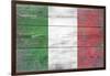 Italy Country Flag - Barnwood Painting-Lantern Press-Framed Art Print