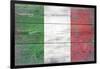 Italy Country Flag - Barnwood Painting-Lantern Press-Framed Art Print