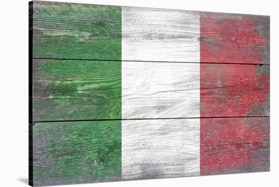 Italy Country Flag - Barnwood Painting-Lantern Press-Stretched Canvas