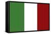 Italy Country Flag - Letterpress-Lantern Press-Framed Stretched Canvas