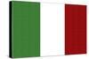 Italy Country Flag - Letterpress-Lantern Press-Stretched Canvas