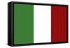 Italy Country Flag - Letterpress-Lantern Press-Framed Stretched Canvas