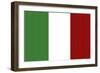 Italy Country Flag - Letterpress-Lantern Press-Framed Art Print