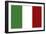 Italy Country Flag - Letterpress-Lantern Press-Framed Art Print