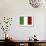 Italy Country Flag - Letterpress-Lantern Press-Framed Art Print displayed on a wall