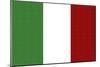 Italy Country Flag - Letterpress-Lantern Press-Mounted Art Print